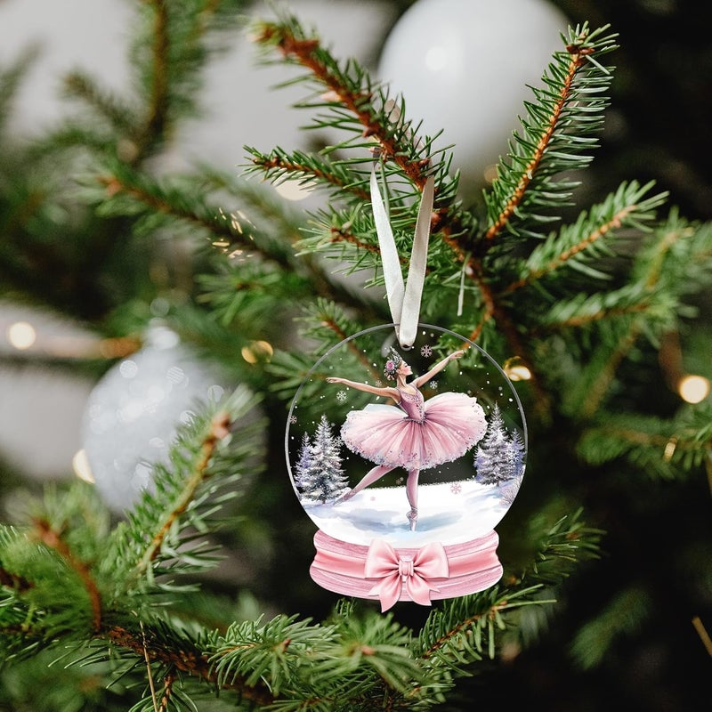 MAPDTWO Ballerina Ornament - Ballerina Ornaments for Christmas Tree - Dance Ornament - Ballet Gifts for Girls, Kids - Ballet Dancer Gifts - Acrylic Christmas Ornament 2025 - Image 4
